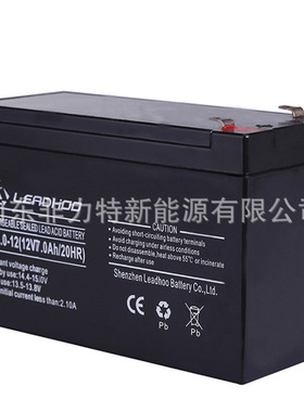 蓄电池NP7-12 LEADHOO铅酸电池12V7AH电梯EPS应急后备电源用