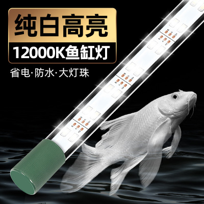 宽压110-240伏新款超亮白光灯鱼缸灯led灯防水蝴蝶鲤观赏照明吸盘