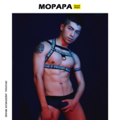 MOPAPA肩带 饰带 原创健身胸带性感弹力运动背带肌肉男夜店派对装