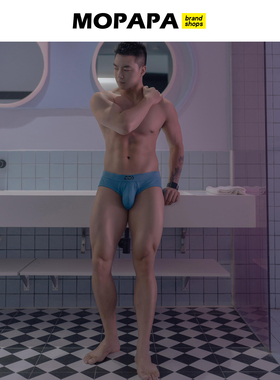 MOPAPA内裤 巨包脑公体育生 原创运动时尚符号性感纯棉男士三角裤