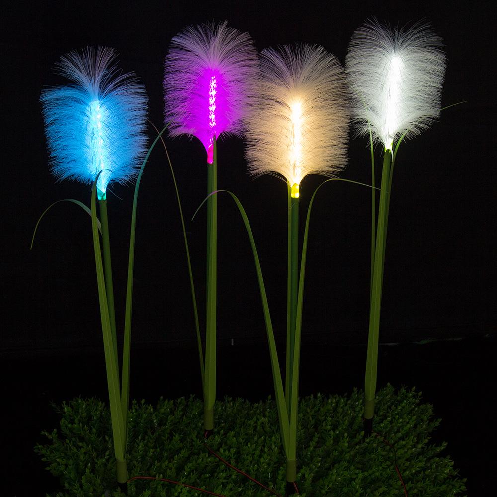 LED芦苇光纤灯 蒲苇灯草坪插地灯户外装饰景观灯 狗尾草地插灯