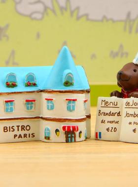 小清新韩版创意厨房餐厅广告小狗艺苔藓多肉花插道具 拍摄道具