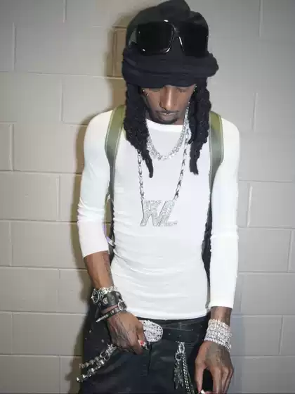Opium Yvl Style Solid Color Hip-Hop Round Neck Ribbed Tight-Fitting Long-Sleeved T-Shirt Tee Same Style as Playboicarti