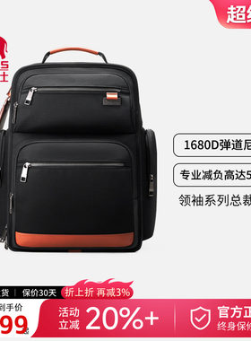 爱华仕背不累总裁包高端双肩包男士商务通勤大容量电脑包OCB4989