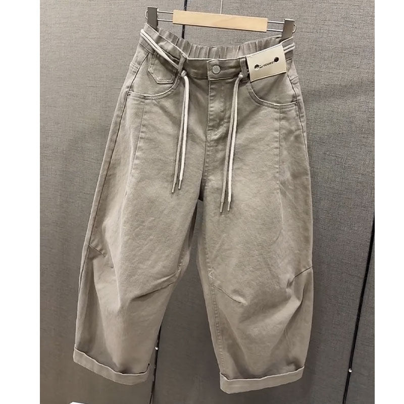 欧货九分气球裤女春季新款高腰时尚弯刀裤百搭哈伦裤水洗棉休闲裤,女装/女士精品,休闲裤,淘宝优惠券,粉丝福利购,淘宝优惠卷