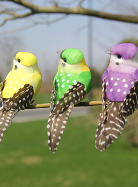 仿真园林小鸟泡沫装饰小鸟