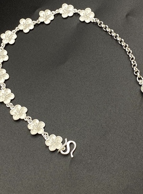 99足银山茶花手链女小众设计感高级轻奢气质百搭款花卉梅花手链