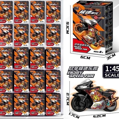 新款极速摩托车山海经西游记新款盲盒系列玩具儿童惯性回力玩具款