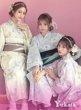 日本和服浴衣女传统款式高级纯棉质地日本旅游写真和服浴衣YUKATA