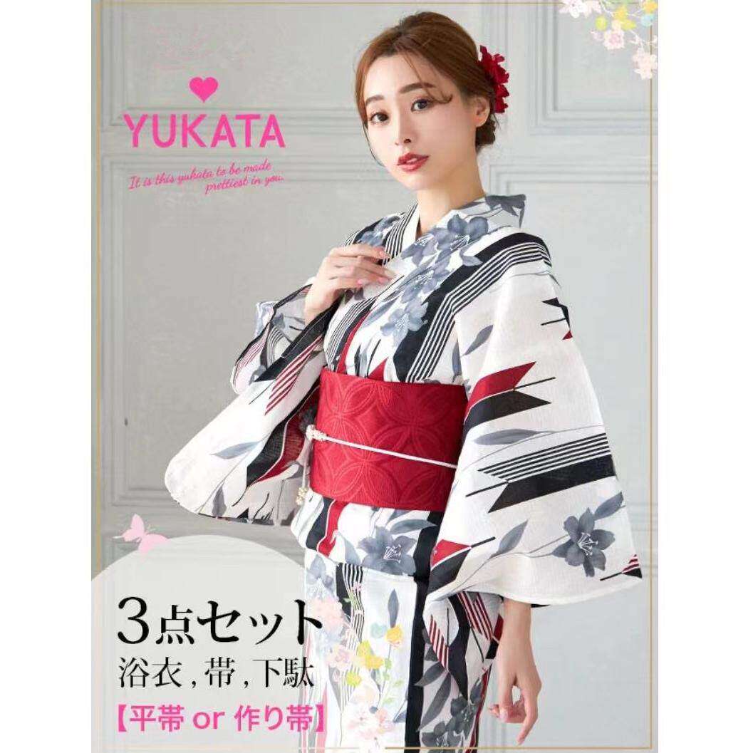 日本和服浴衣女 传统正装纯棉款式 日系拍摄复古旅游服饰特价清仓