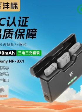 沣标NP-BX1电池适用于索尼ZV1 F黑卡RX100M7 M6 M5a M4 M3 hx50相机DSC-WX500 RX1Rm2 HX99 90 wx400充电器