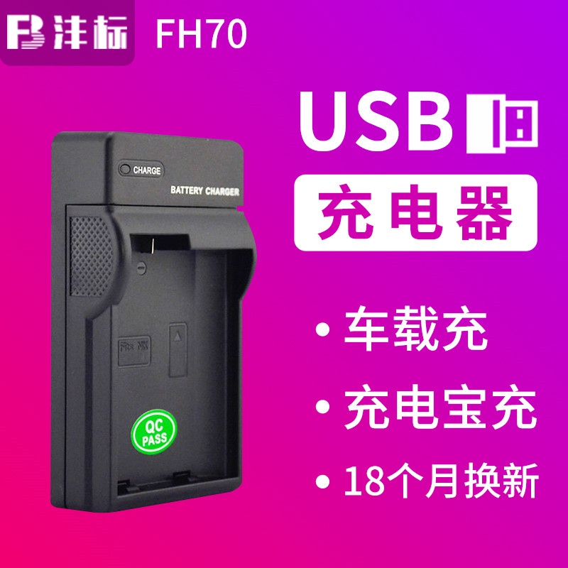 沣标NP-FV50充电器USB座充适用索尼 FH50 FH70 FH100 FV70 FV100摄像机AX700 AX60 AX45索尼FV90 DV相机电池