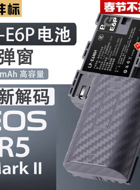 沣标LP-E6P电池适用佳能R63三代R52二代Mark II微单LP-E6NH相机EOS R5C RA R62 5DSR 6D2 7D2 5D4/3