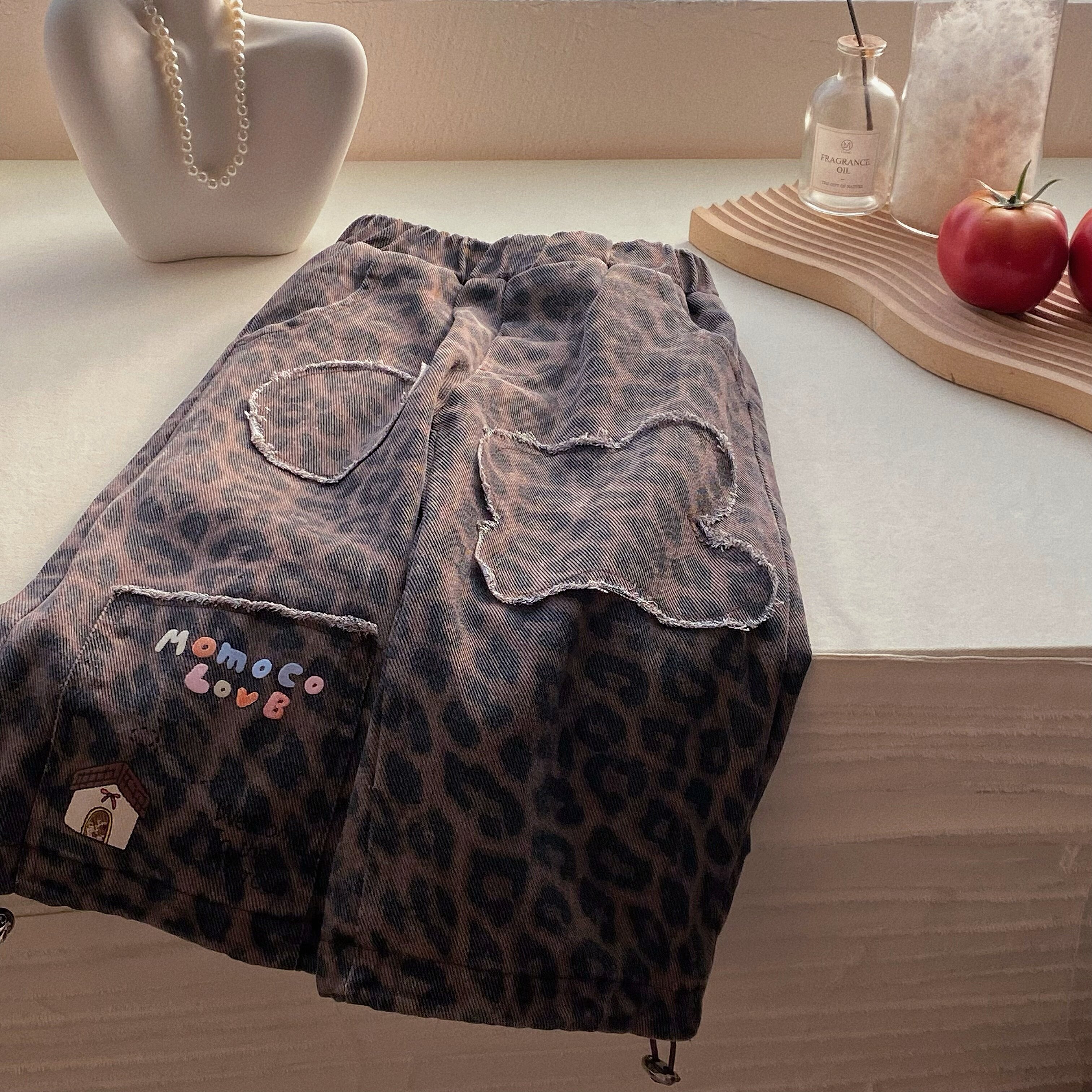 女童长裤2025秋冬新款韩版豹纹水洗裤子女宝加绒宽松直筒阔腿裤,童装/婴儿装/亲子装,裤子,淘宝优惠券,粉丝福利购,淘宝优惠卷