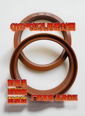 氟胶QYD气缸孔用油封耐高90*80*12/90*78*12/100*90*12/100*88*12