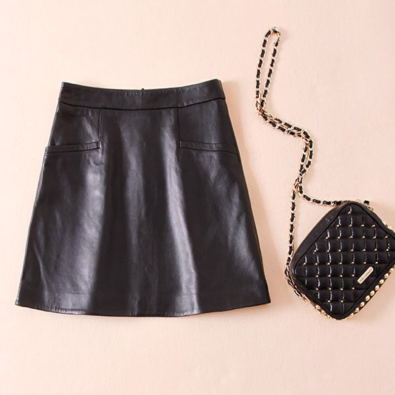 秋冬皮裙海宁显瘦修身