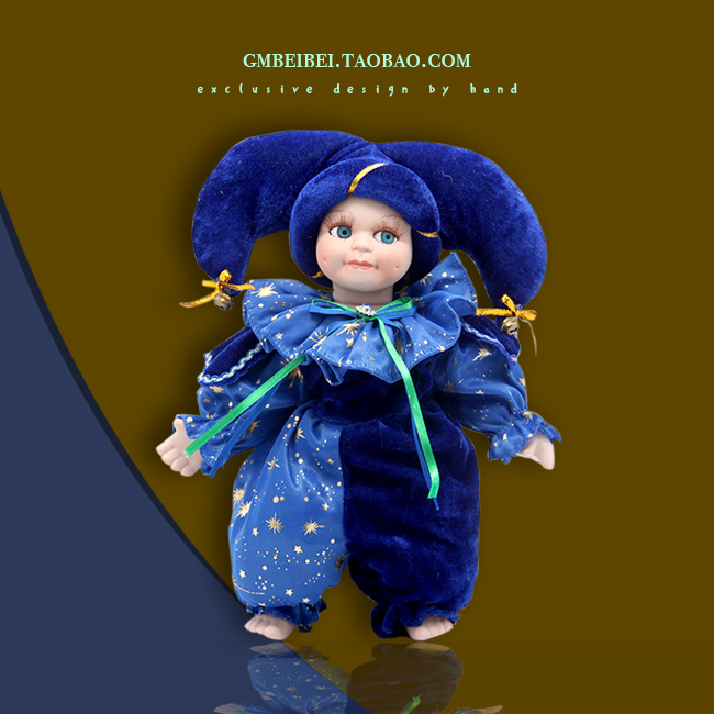 意大利订单vintage古董陶瓷娃娃缘分天使可凹造型摆件送女生礼物