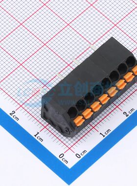 弹簧式接线端子 KFM736LA-3.5-8P 插件,P=3.5mm 8P 1x8P电子元件B