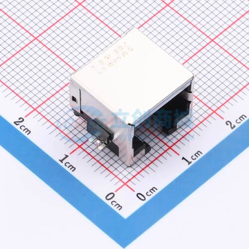 以太网连接器(RJ45 RJ11) LAIL-RJ45-LED0-BY-01-CB SMD 卧贴不带