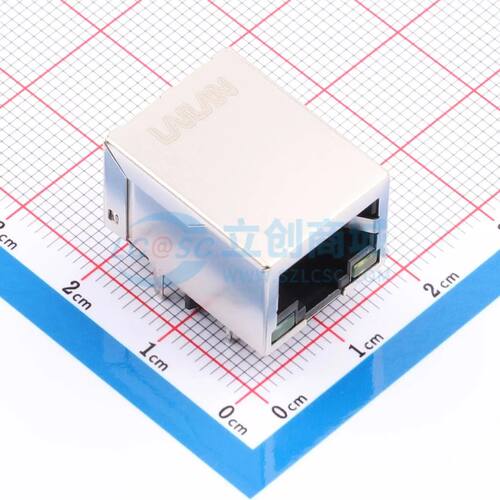 以太网连接器(RJ45 RJ11) LAIL-RJ45-LED2-BY-03-WC 插件 弯插带L