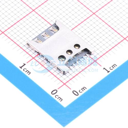 SIM卡连接器 LAIL-SIM011-T1.25-B SMD,P=1.25mm 拔插式电子元件B