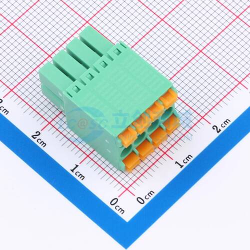插拔式接线端子 MX15EDGKNH-3.5-2*04P-GN01-Cu-A P=3.5mm 插头 2