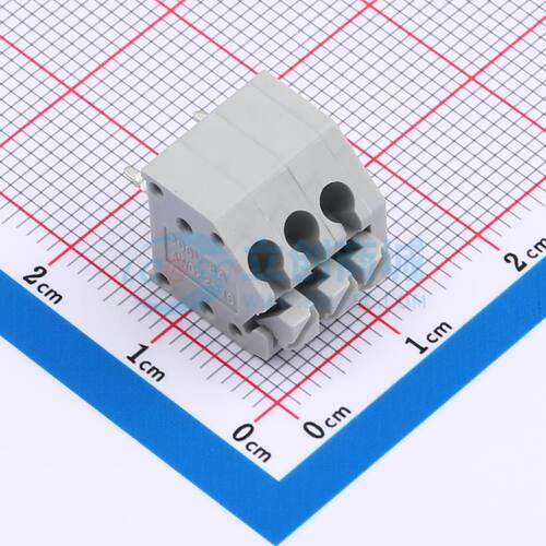 弹簧式接线端子 MX250-3.5-03P-B-GY01-Cu-A P=3.5mm(交错脚) 1x3
