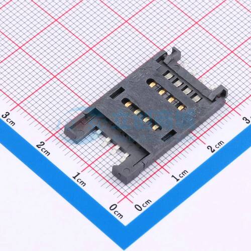 SIM卡连接器 XKSIM-011B-P8-B SMD 翻盖式电子元件BOM可配单