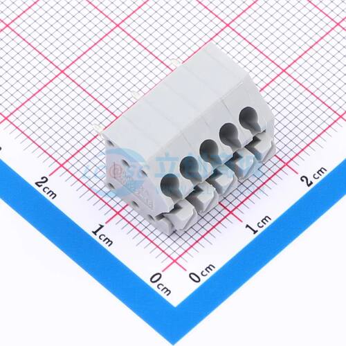 弹簧式接线端子 MX250-3.5-05P-B-GY01-Cu-A P=3.5mm(交错脚) 1x5