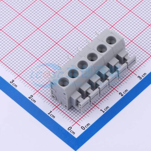 弹簧式接线端子 DB260-5.0-6P-GY 插件,P=5mm 6P 1x6P电子元件BOM