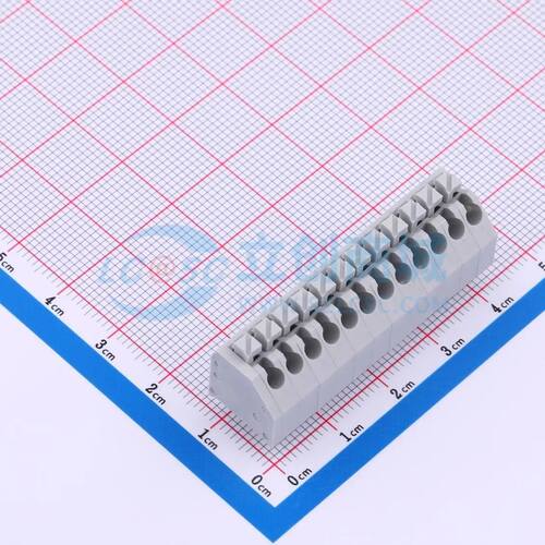 弹簧式接线端子 MX250-3.5-12P-B-GY01-Cu-A P=3.5mm(交错脚) 1x1