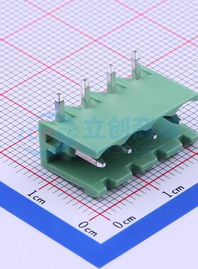 插拔式接线端子 DB2ER-5.08-4P-GN 弯插,P=5.08mm 板端/插座-开口
