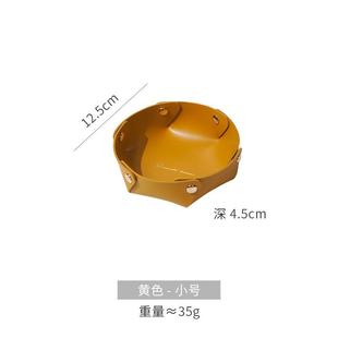 北欧ins风皮质桌面收纳盒钥匙化妆品首饰玄关杂物置物盒托盘爆款