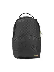 Sprayground Sg Shark Mouth Black Checkerboard Large Capacity Backpack Outdoor Travel Fashion Unisex