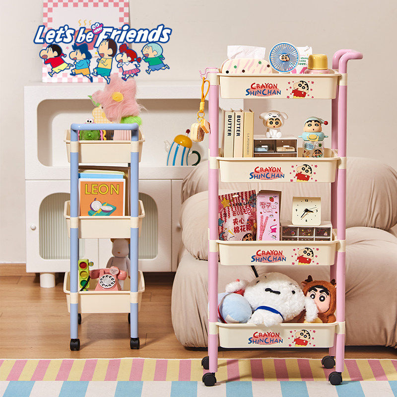 多功能小推车置物架落地厨房移动零食多层床头收纳储物架玩具蔬菜