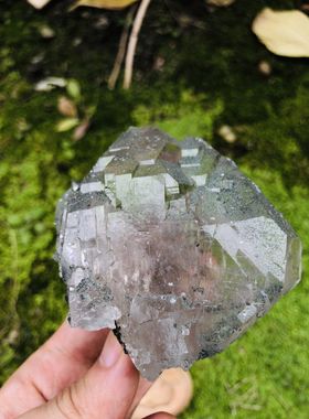 喜马拉雅山脉原石 资料库 白水晶 茶晶单尖 天然矿标