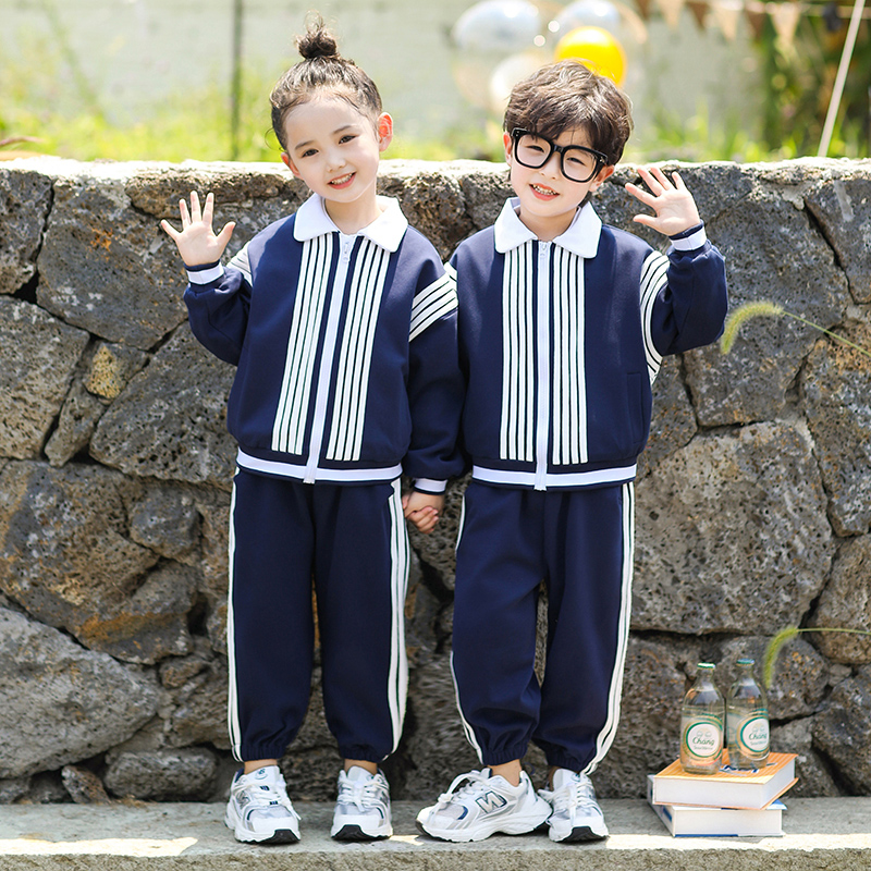 中小学生运动会班服纯棉套装秋款