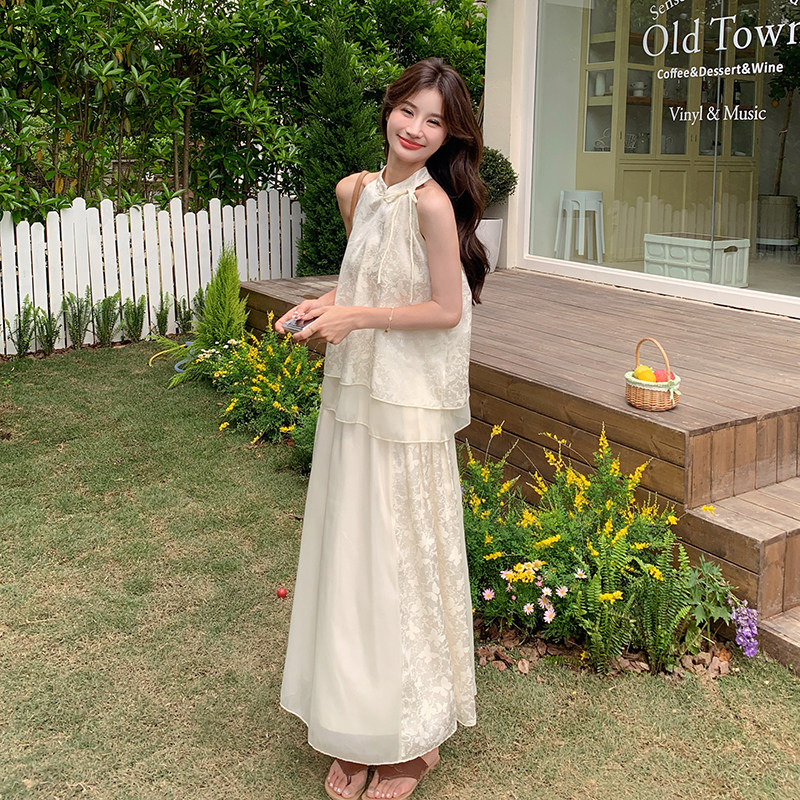 现货新中式风套装两件套2C525-T15-P135-K198，女装套装/套裙，柒柒家