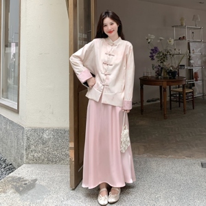数据大货已出新中式外套+半身裙275-W665-P185-K258图片