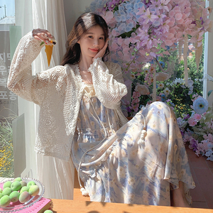 法式度假风吊带连衣裙女2025夏新款洋气减龄碎花裙上衣