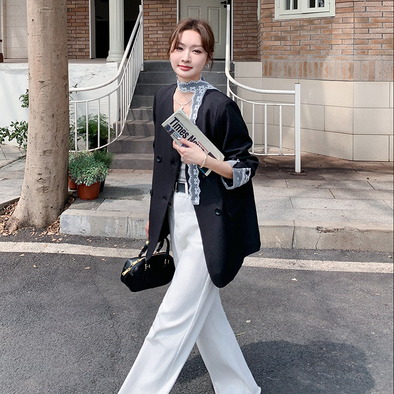 新款图大货蕾丝西装外套275-W308-P145-K218,女装西装,柒柒家