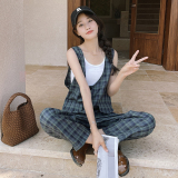 永不断货原创格子连体裤背带裤2C525-K46-P125-K178，女装连体裤，柒柒家