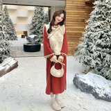 新款大货新中式加绒连衣裙+夹棉马甲套装275-Q772-P255-K368，女装汉服，柒柒家