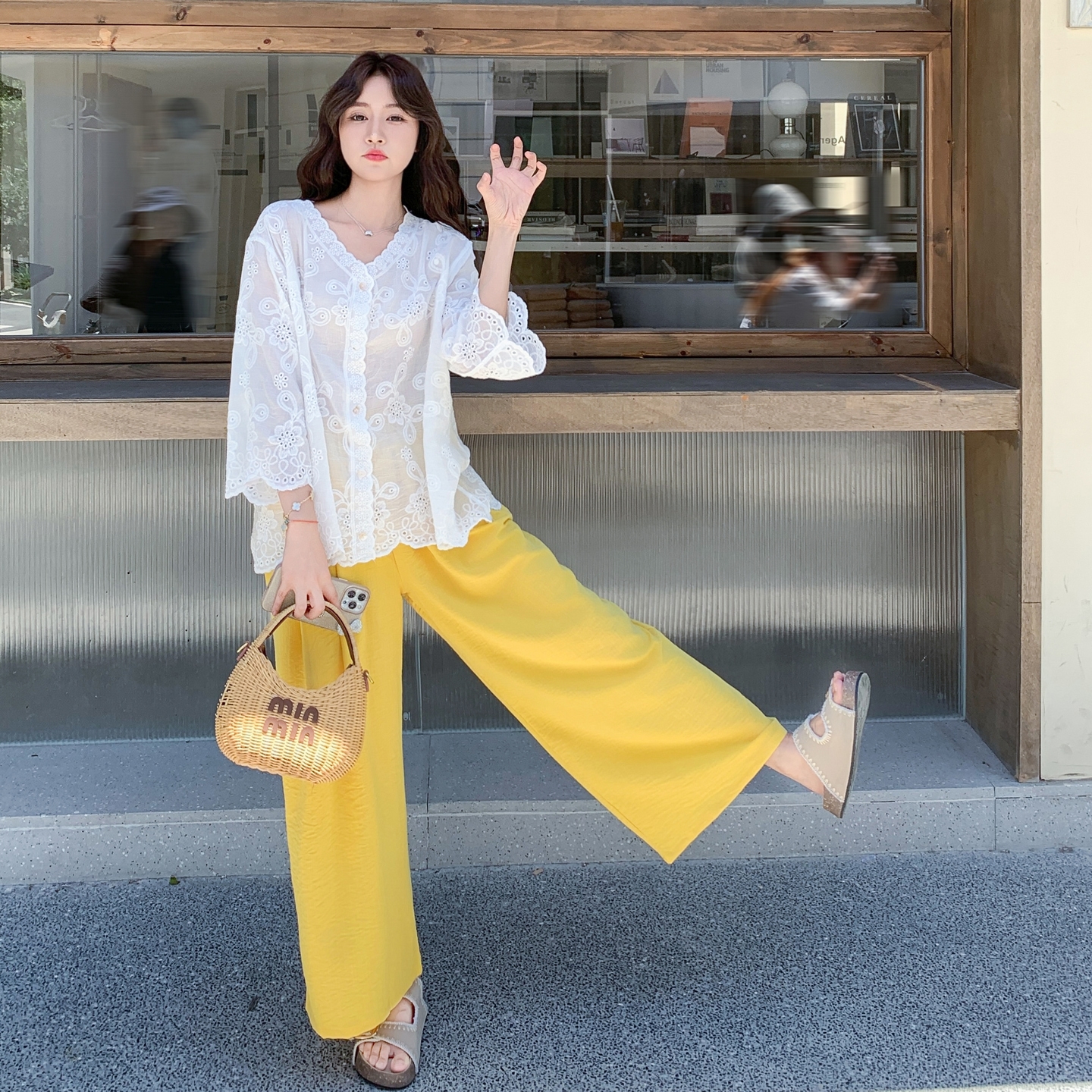 新款图现货防晒蕾丝套装275-K657-P165-K228，女装套装/套裙，柒柒家