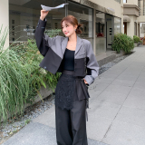 新款图 大货上衣两穿个性西装套装两件套275-W813-P255-K398,女装套装/套裙,柒柒家,浙宝-网红风 新款图 大货上衣两穿个性西装套装两件套275-W813-P255-K398,女装套装/套裙,柒柒家,浙宝-网红风