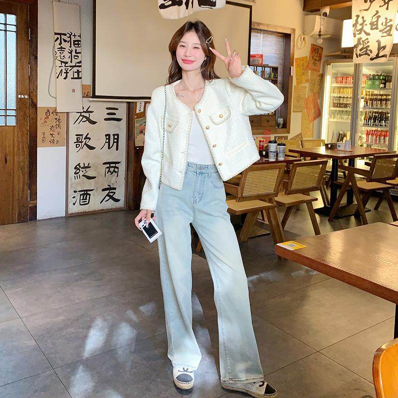 法式千金感白色小香风外套女2025春秋新款气质名媛高级感短款上衣,女装,柒柒家