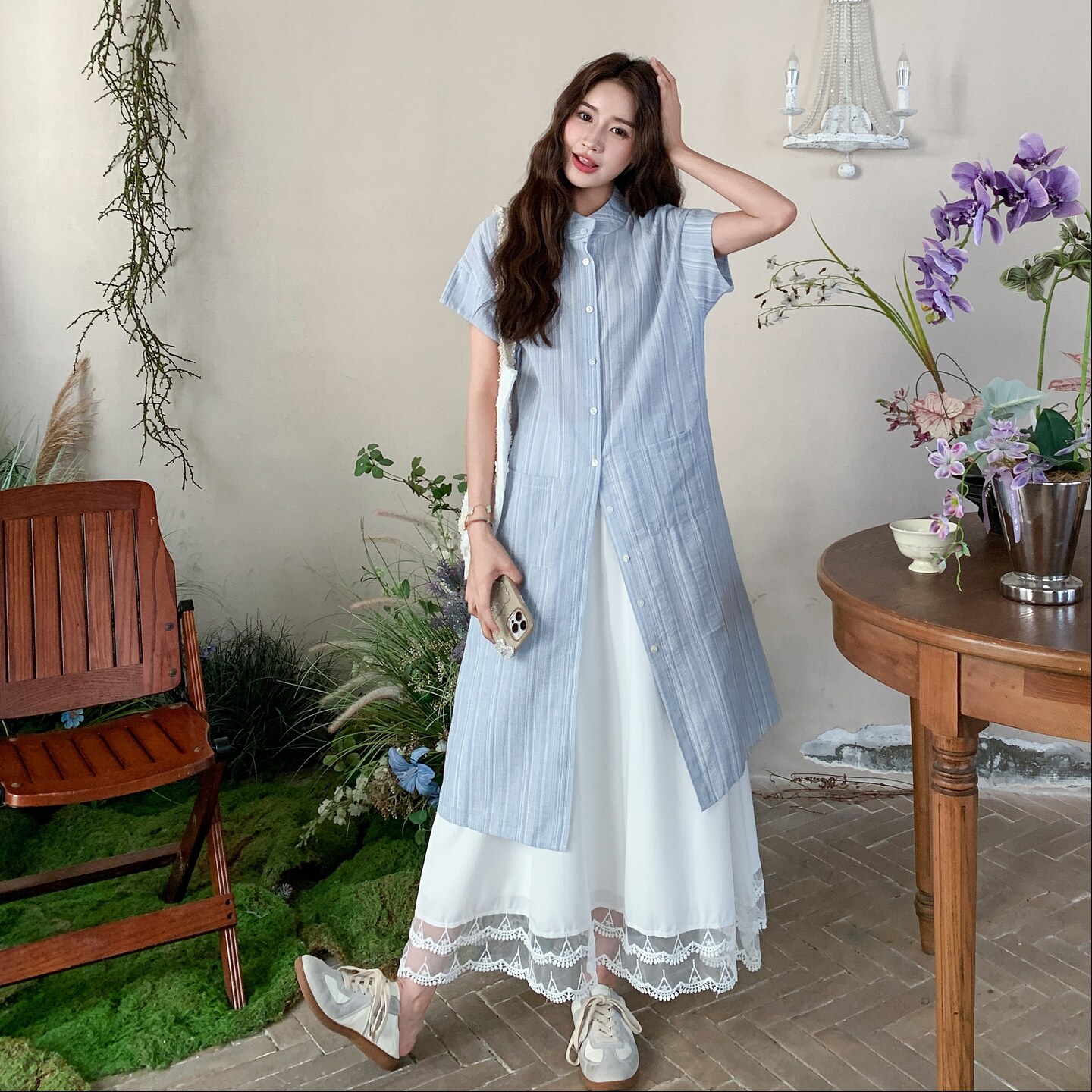 新款大货已出连衣裙两件套套装2C525-Q612-P155-K228,女装套装/套裙,柒柒家