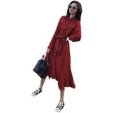 大货已出主推款4色长款法式鱼尾裙087-Q69-P75-K138，女装连衣裙，柒柒家