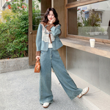 新款图 大货已出牛仔拼接蕾丝新中式套装275-W812-P255-K398,女装套装/套裙,柒柒家,浙宝-网红风 新款图 大货已出牛仔拼接蕾丝新中式套装275-W812-P255-K398,女装套装/套裙,柒柒家,浙宝-网红风