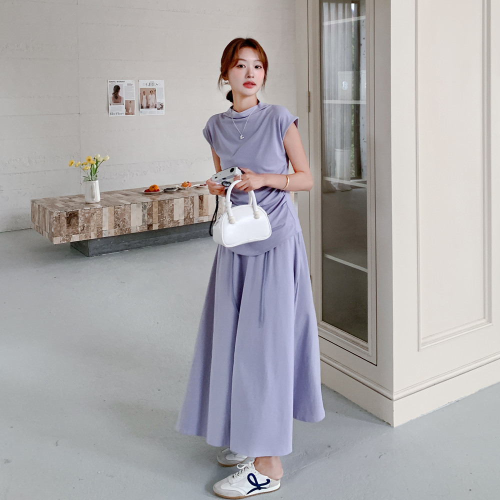 新款大货莫代尔棉套装裙两件套2C525-Q541-P145-K218,女装套装/套裙,柒柒家